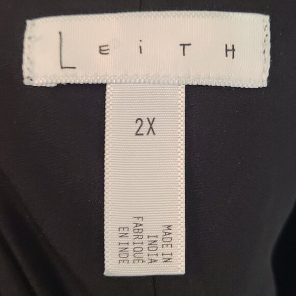 Leith Women's Flutter Sleeve Knee Length  Dress Polka Dot Size 2X - Picture 6 of 7